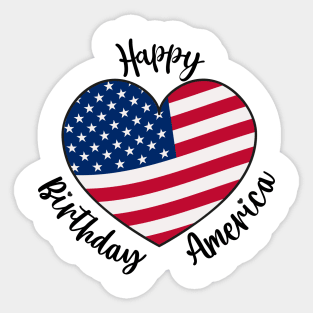 happy birthday America Sticker